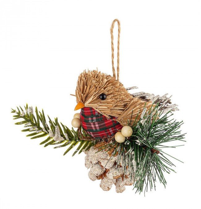 12x Pendentif oiseau marron écossais C