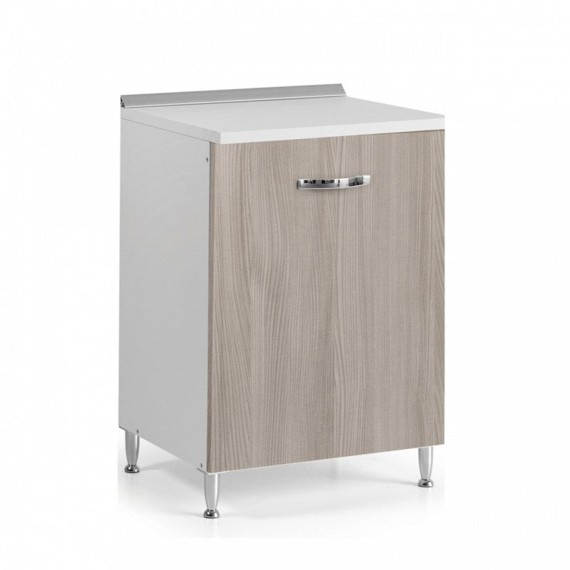 Base pour meuble de cuisine modulable en orme 1 porte 60x50xH 85 cm