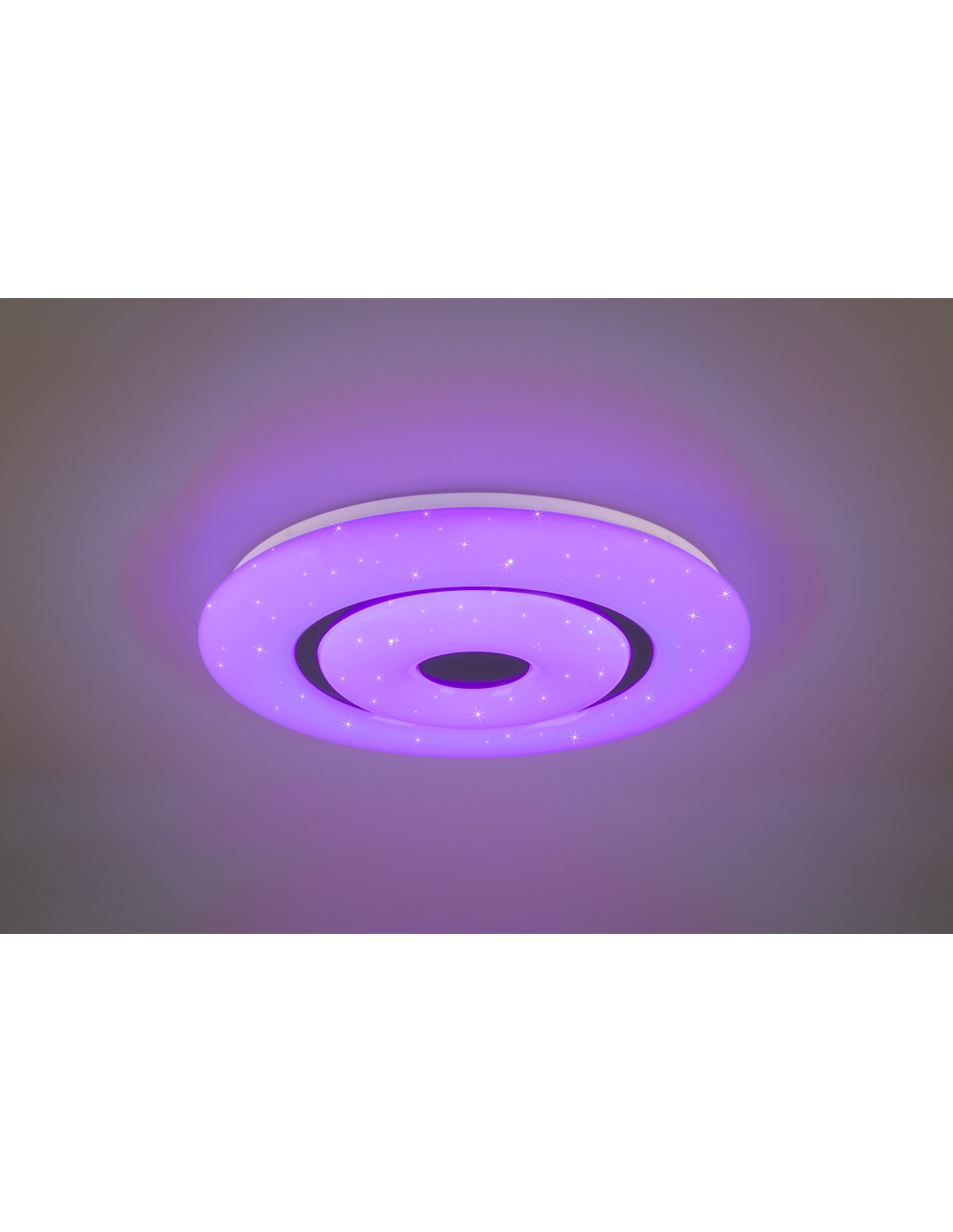 Plafonnier moderne Rana effet étoile LED variateur RGBW Trio éclairage