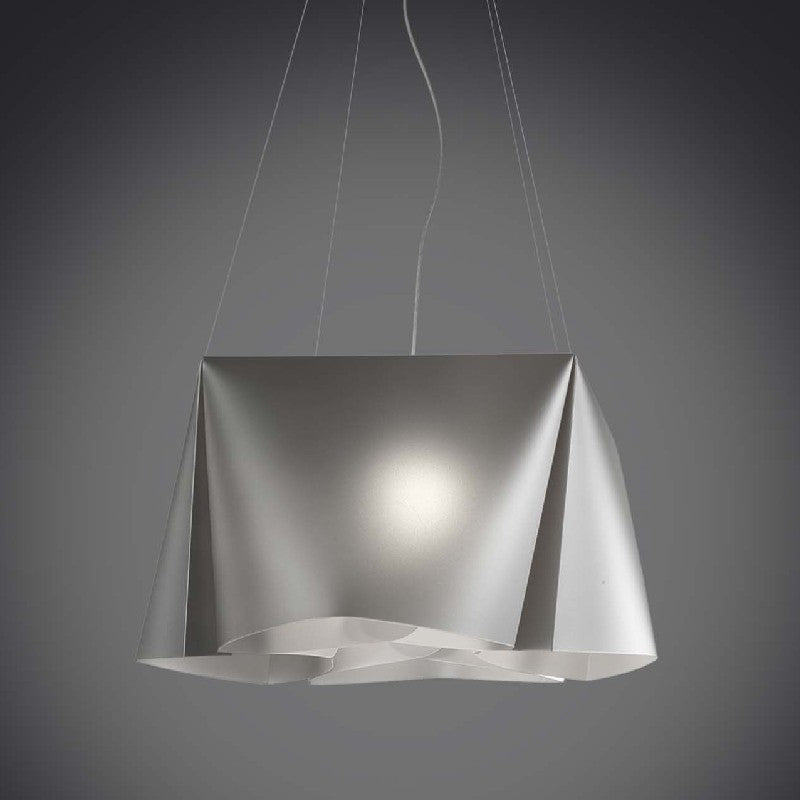 Lustre suspension WANDA à cinq lumières en Polilux Silver diamètre 59x h31 cm