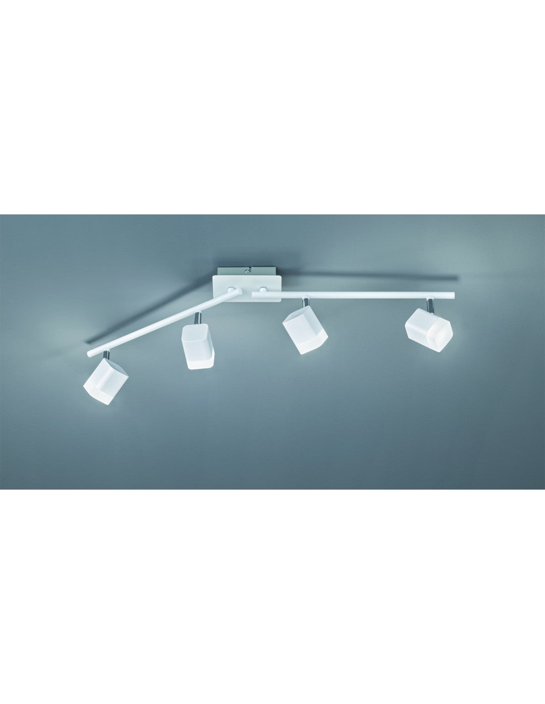 Spot Plafond Orientable Roubaix Blanc 4 LEDs Trio Lighting