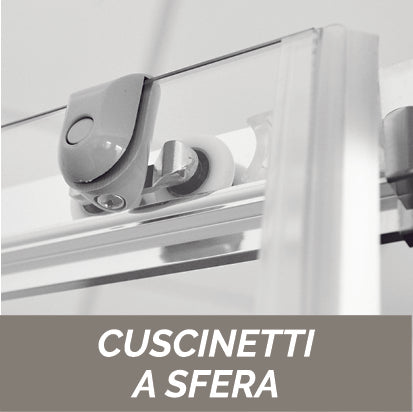 Niche de douche coulissante avec 2 portes vitrées Ligne Essential 96-100 cm / Ouverture 40 cm