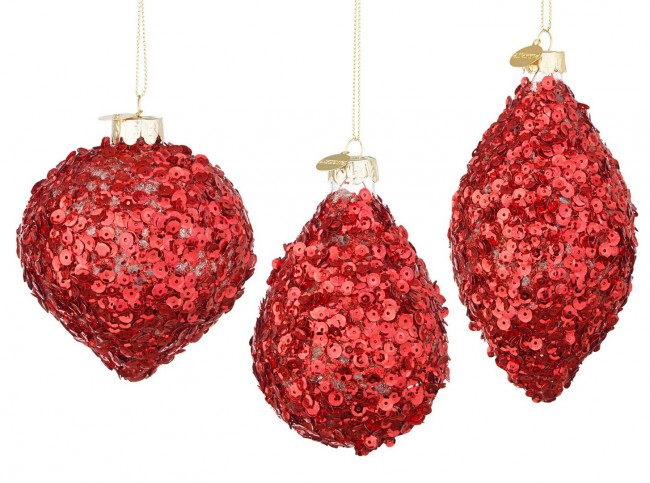 12x Suspension Vt Réflexion Rouge Ass3