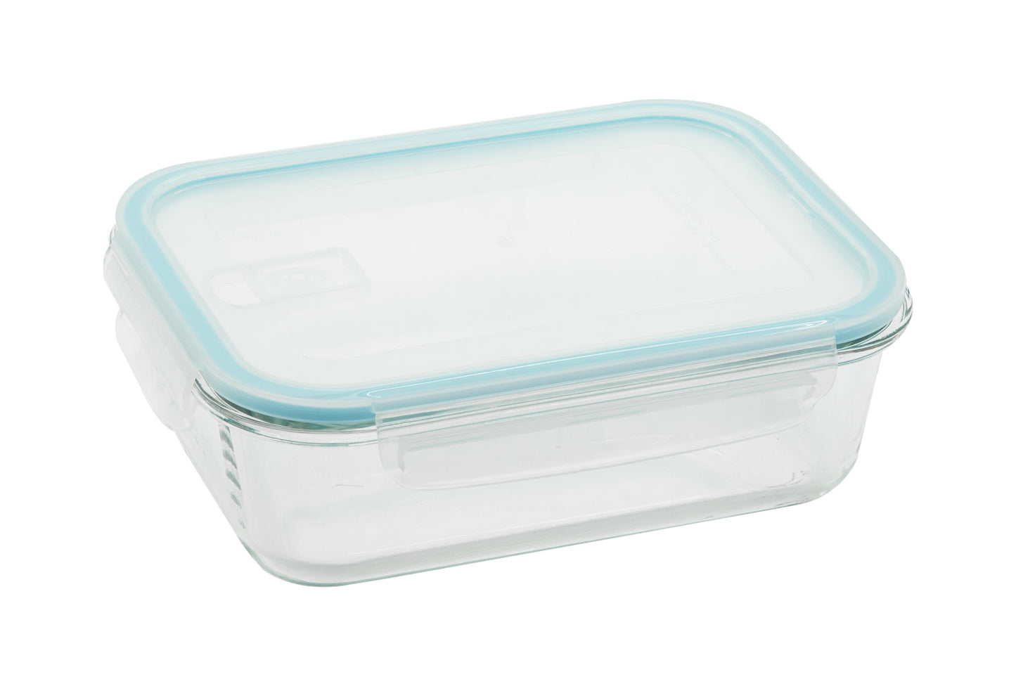 Récipient rectangulaire avec couvercle avec évent 1,5 Lt en verre