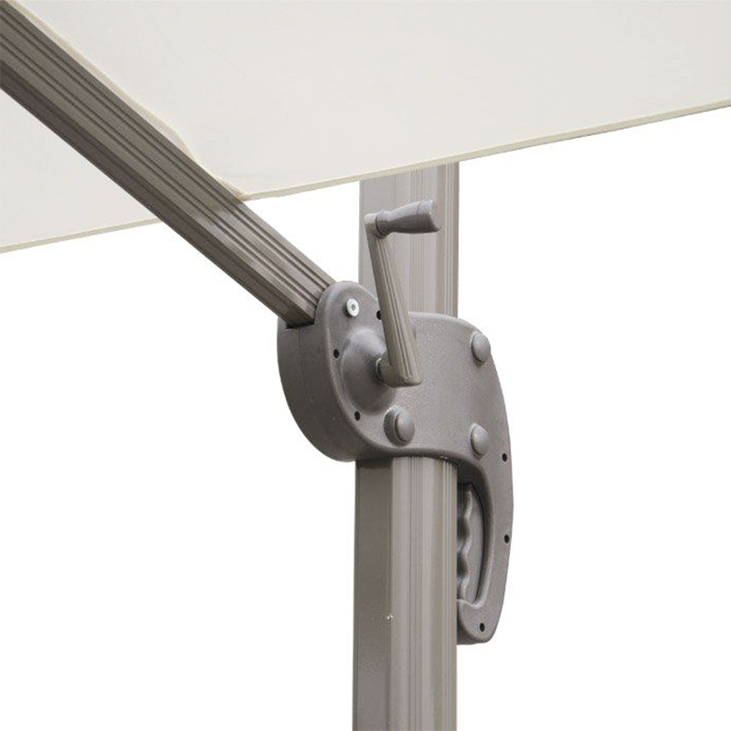 Parapluie rectangulaire à bras latéral 4x3 mètres blanc