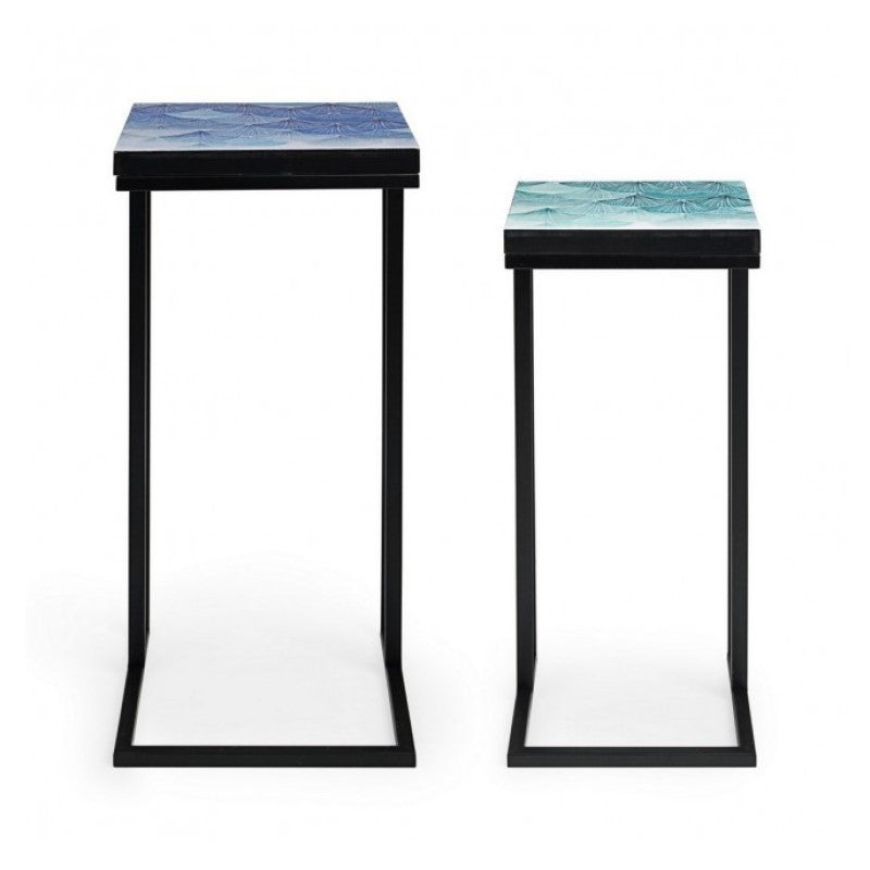 Ensemble de tables basses de mobilier industriel moderne 2 pièces