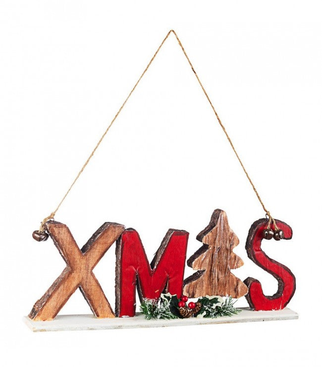 4x Pendentif Tradition avec écriture de Noël