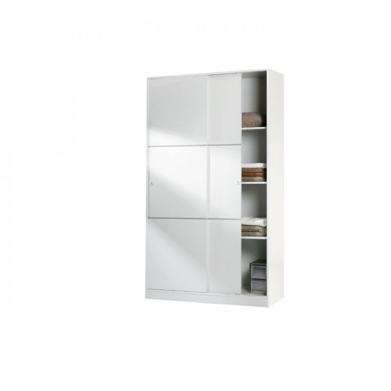 Armoire 2 portes coulissantes 120 x 50 x 200 cm Kit Blanc