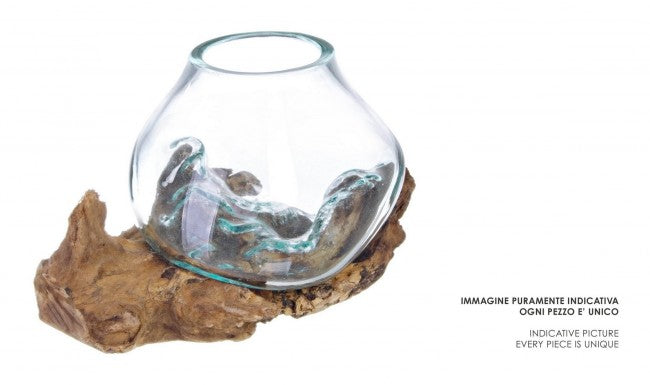 4x Radice Legno Nat C-Vase 9731