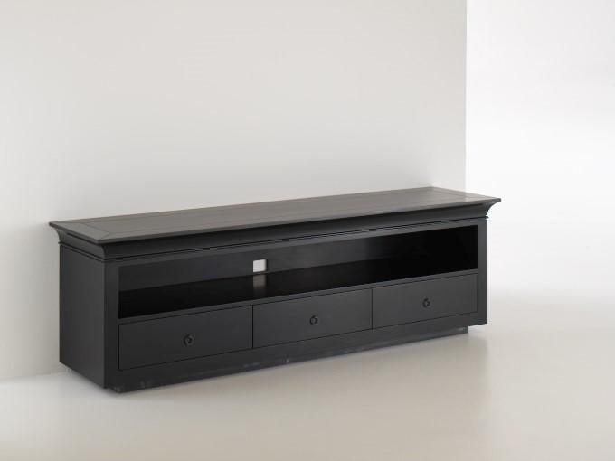 Meuble TV classique en bois mélaminé 62x160x50h cm