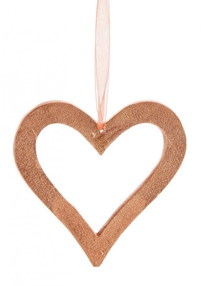 12x Pendentif Coeur en Cuivre Amarante L