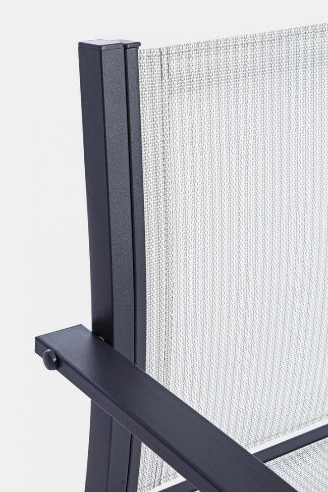 Salon de jardin 3 pièces en métal anthracite Auri