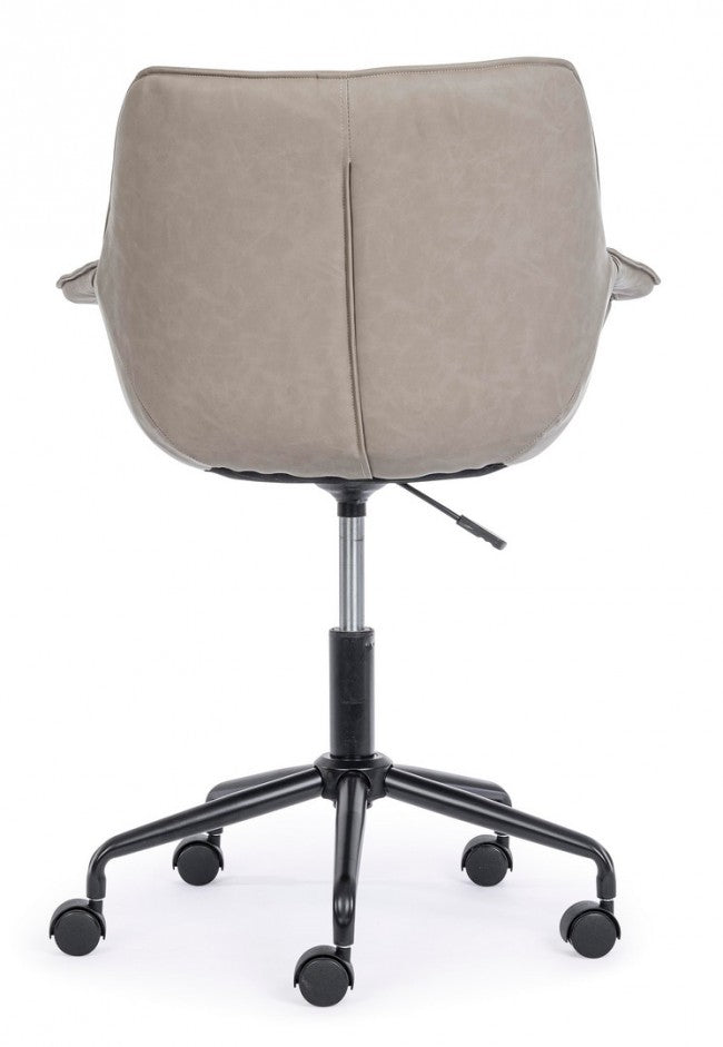 Fauteuil de bureau gris tourterelle Joshua