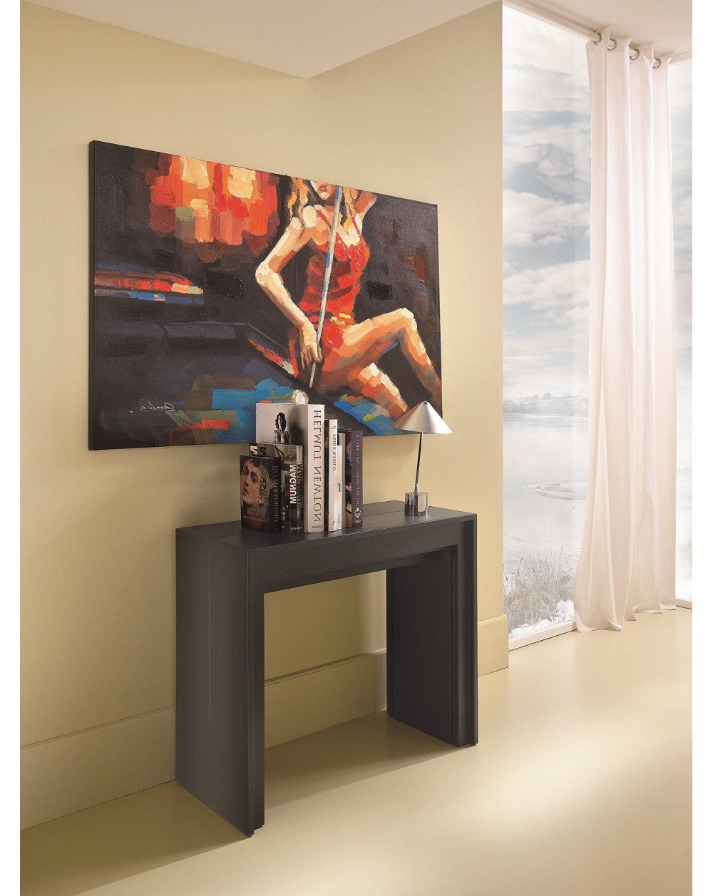 Console extensible Pinocchio STS en mdf noir