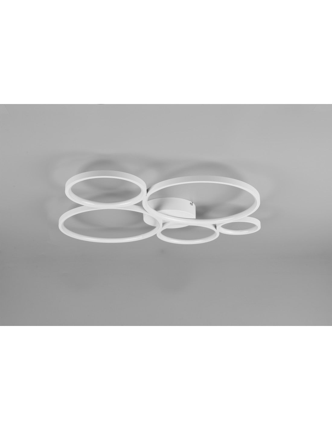 Plafonnier Rondo 5 Cercles LED Gradables Blanc L59 cm Trio Lighting