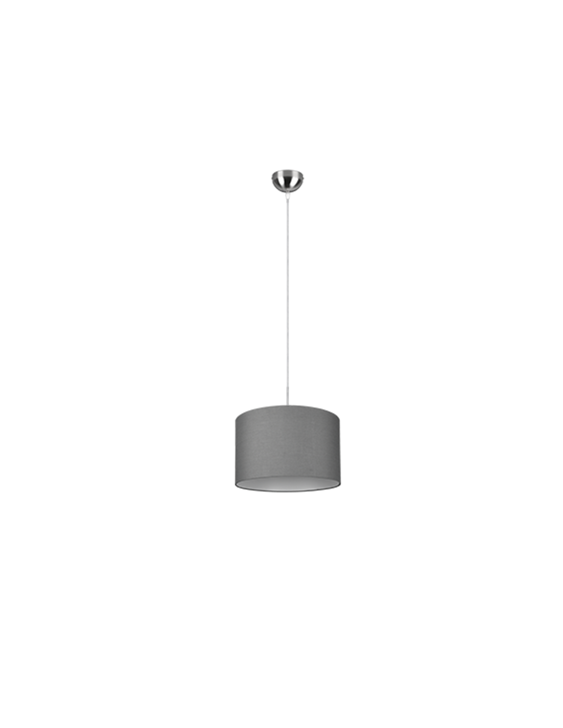 Suspension Simple Hôtel Abat-jour Gris Ø40 cm Trio Lighting