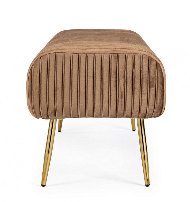Banquette 2 places Selena coloris Bronze en velours