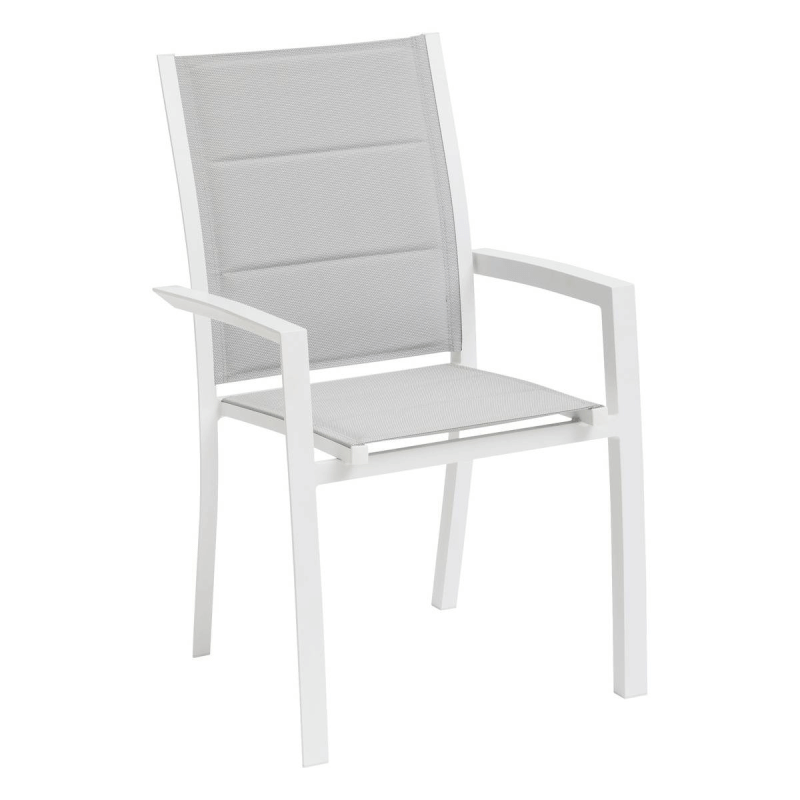 Chaise Allure Gris Glace/Blanc