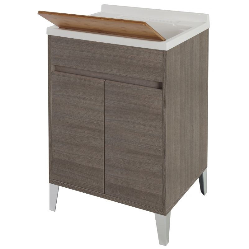 Lavabo à deux portes en Chêne Foncé 60x50x h84 cm