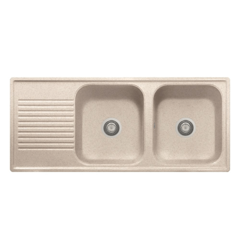 Samet Évier 116x50 2 bacs Granitovero1162vsavp égouttoir à avoine