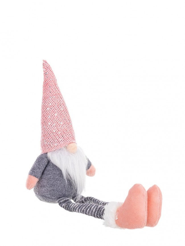 12x Pattes de Père Noël Justine Rose Paillettes