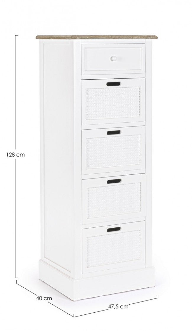 Commode 4 tiroirs Dorotea blanche