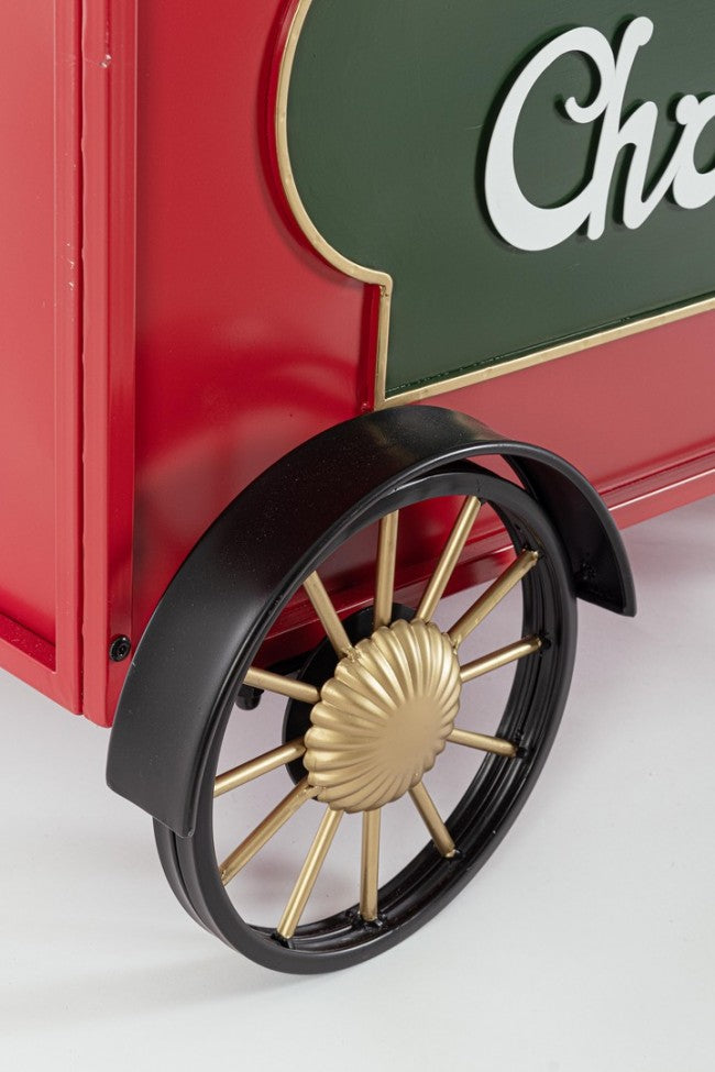 Joyeux Noël Wagon de train rouge-vert