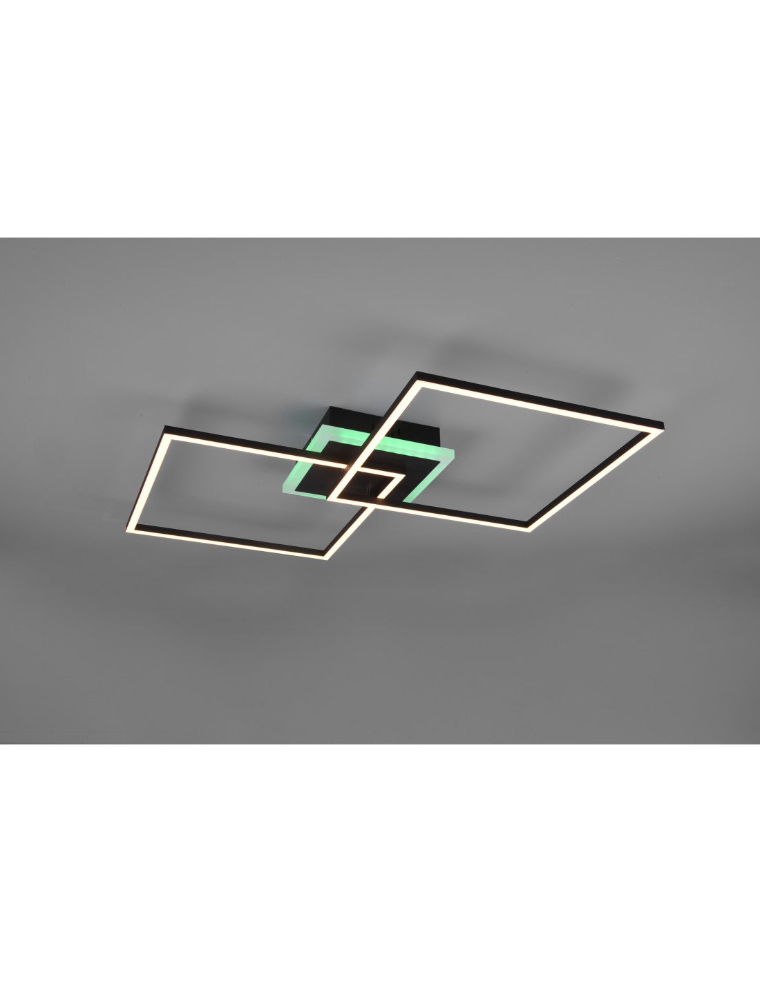 Plafonnier Carré Arribo Noir LED Dimmable Rgbw Trio Lighting