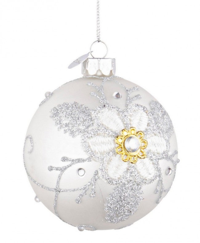 12x Sphère Vt Floret Blanc D80