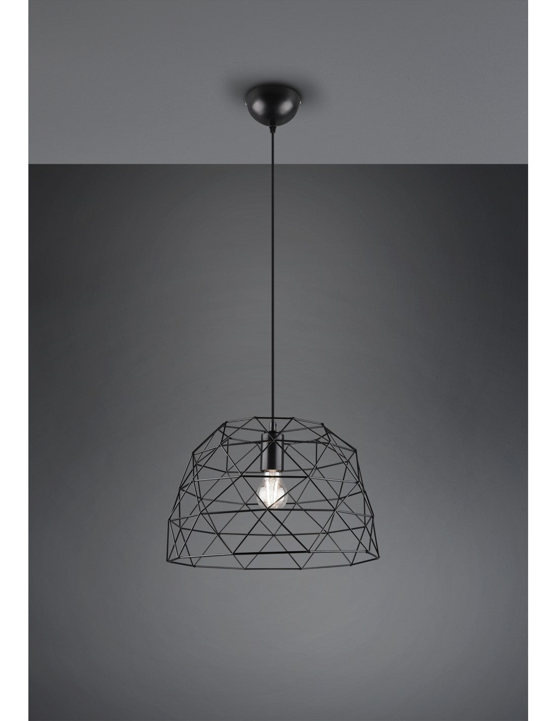 Haval Cage Suspension 1xE27 Noir Mat Ø38 cm Trio Lighting