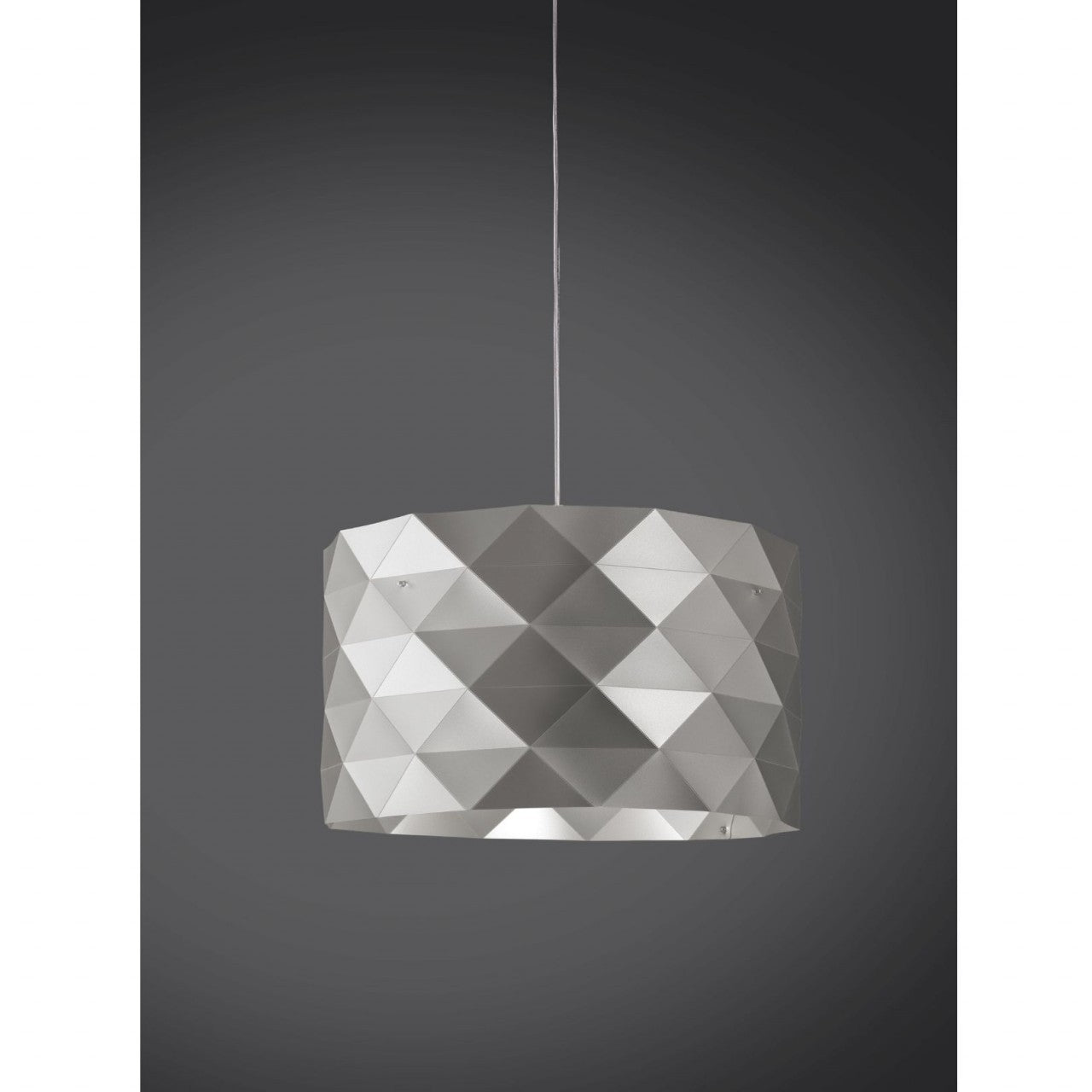 Suspension 5 Lumières Argent en Métal Chromé Cm. 40 x 25 heures