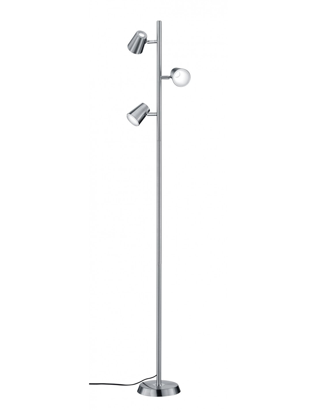 Lampadaire linéaire avec 3 spots LED Narcos Nichel Trio Lighting