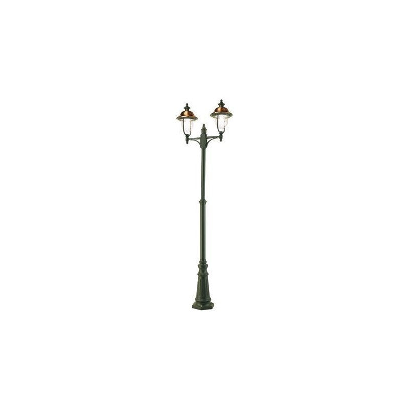 Mât avec structure en aluminium moulé sous pression gris et cuivre pour usage extérieur h. 244 cm