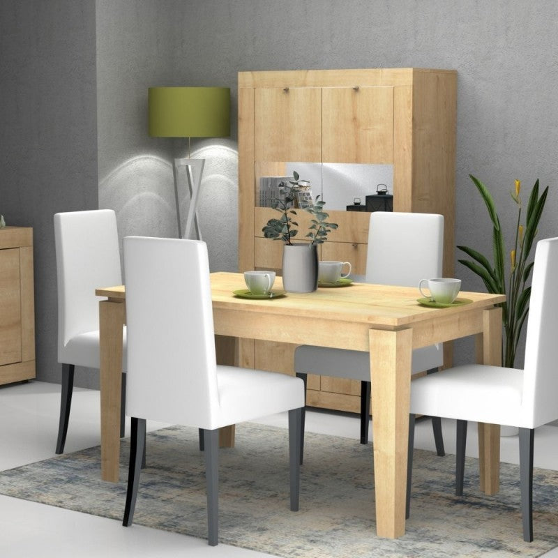 Table extensible Chêne MEGARON 120-160X80 cm