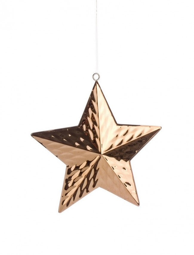4x Pendentif étoile plaqué cuivre M