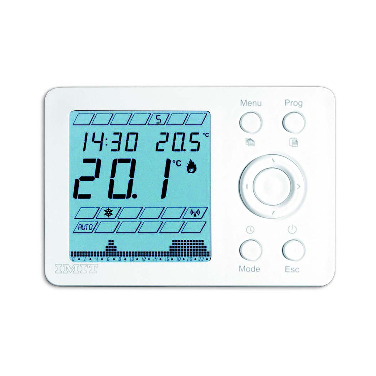 Chronothermostat hebdomadaire mural Techno WPT OT - Blanc