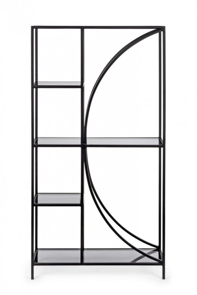 Bibliothèque 4 étages Korvet en métal noir