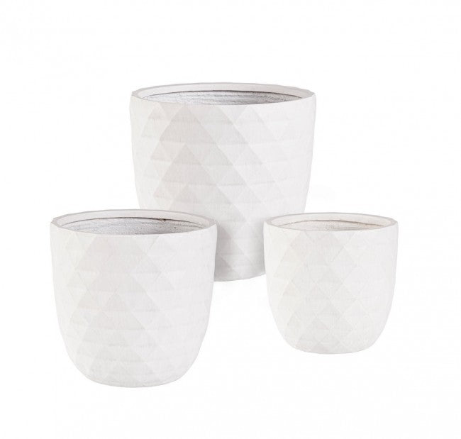 Set3 Vase Blanc Bombe Pyramide