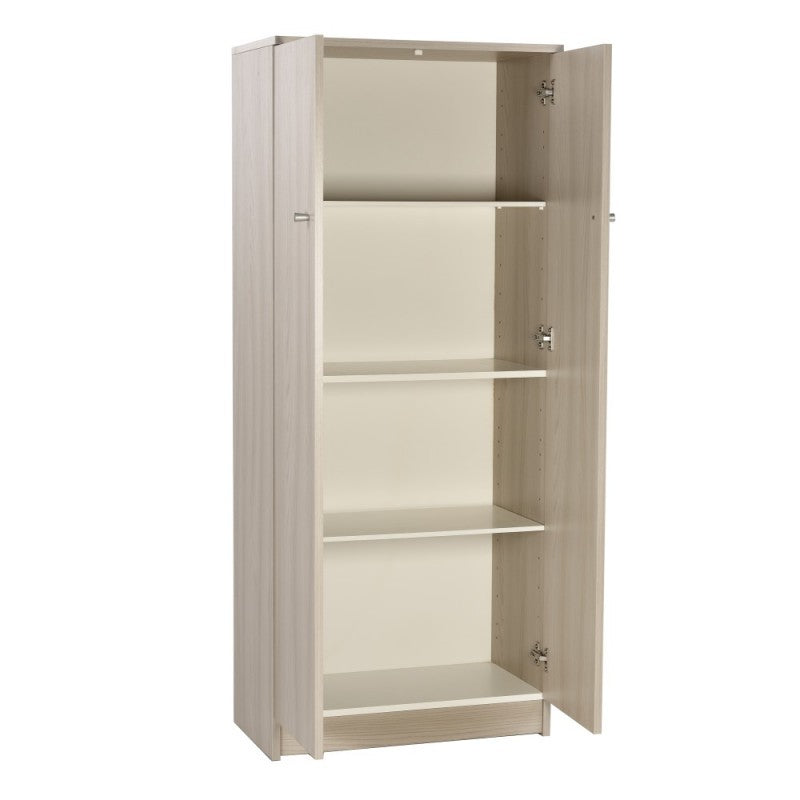 Armoire polyvalente à deux portes en Light Olmo 62x34x h147 cm