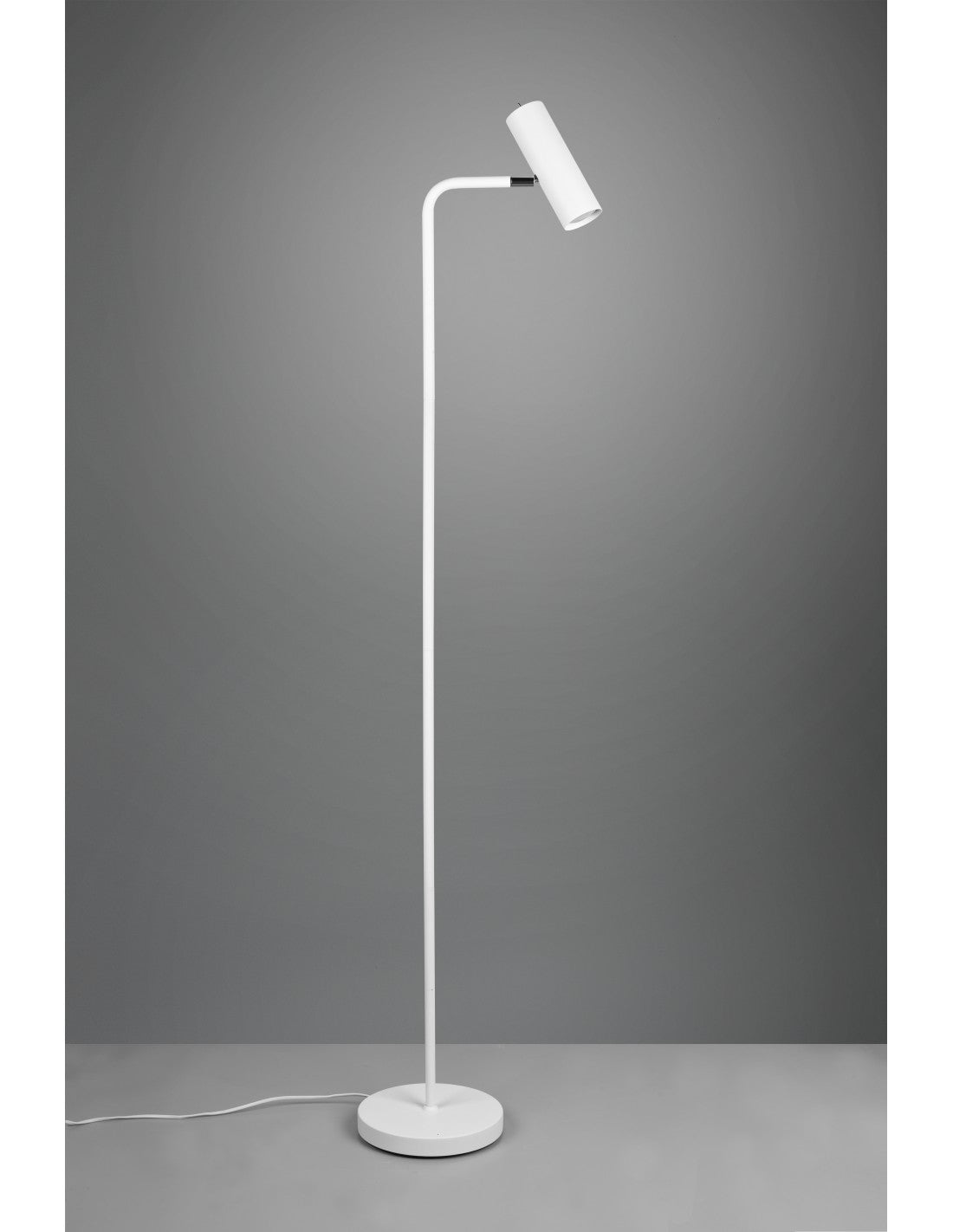 Lampadaire Marley Blanc Et Spot Cylindrique H151 Trio Lighting