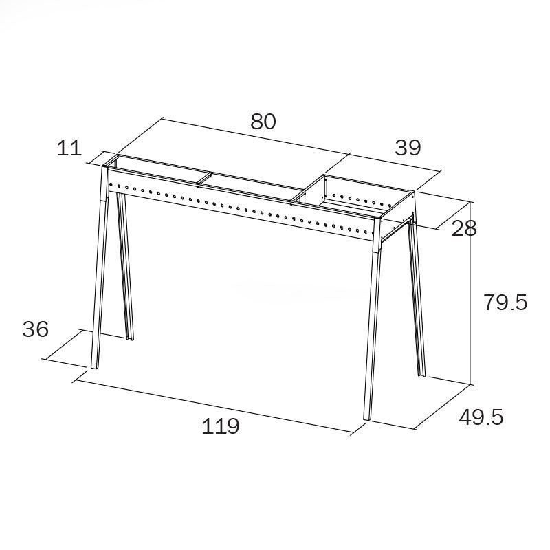 Kit de cloison pour barbecue à brochettes en acier inoxydable Milano 80 + 40