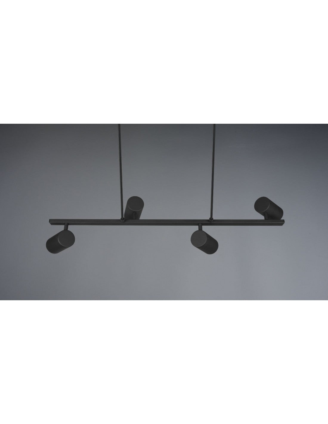 Suspension Noire 4 Spots GU10 Orientables Marley Trio Lighting