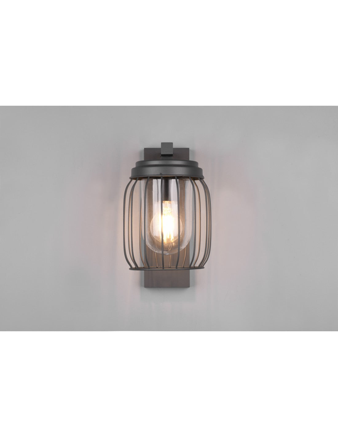 Applique Tuela Lanterne Maille Métallique Anthracite IP44 Trio Lighting