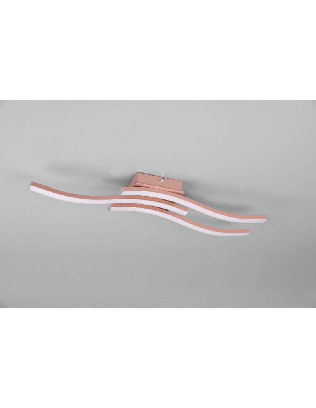 Plafonnier Moderne 3 Tiges LED 4000k Route Or Rose Trio Lighting
