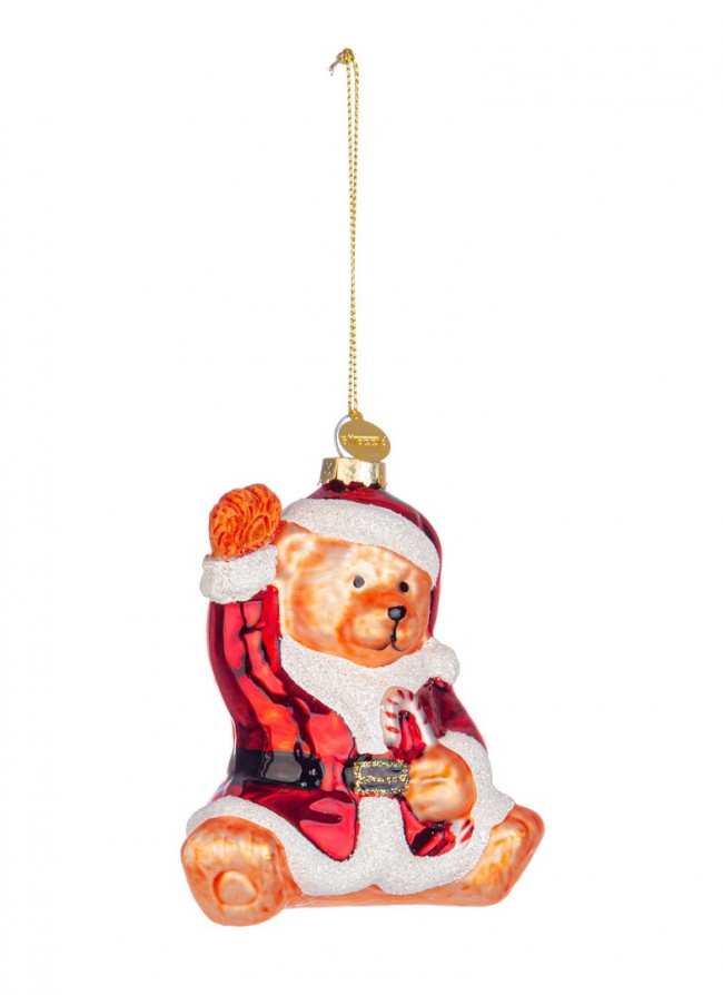 6x Pendentif Ours Rouge Village Vt