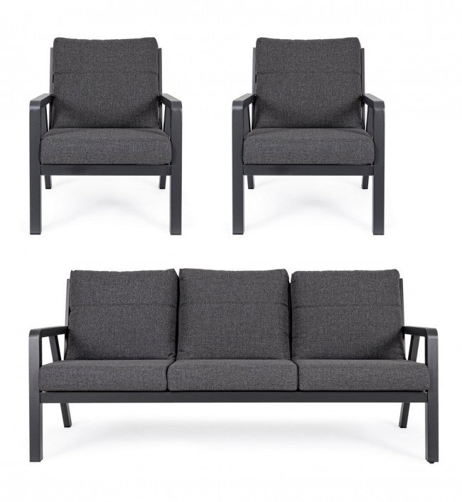 Salon de jardin Truman anthracite