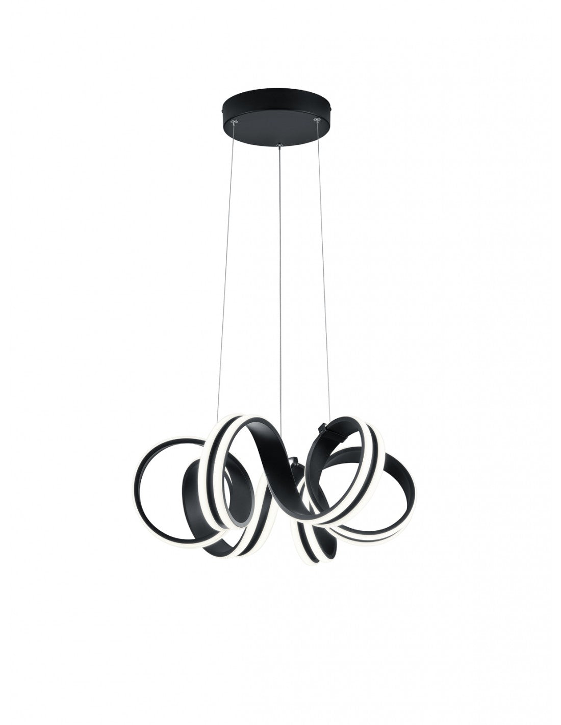 Suspension Led Variateur Carrera Ruban Noir Trio Éclairage