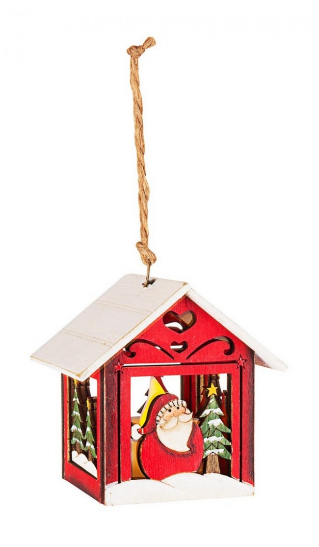 12x Pendentif Père Noël hivernal
