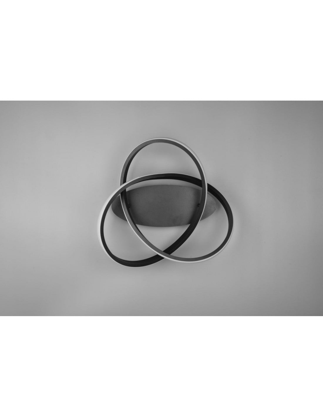 Plafonnier Spiral Course Noir Led Variateur 18w Ø45 cm Trio Lighting