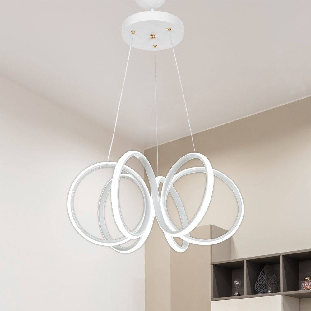 Suspension LED blanche en forme de spirale Ilya MDL4439